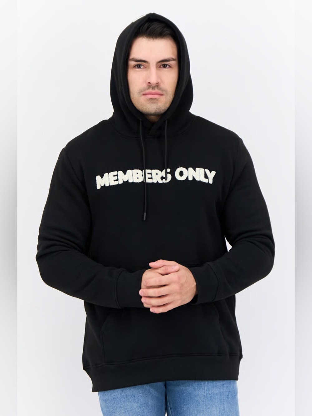 Members Only Men’s Embroidered Brand Logo Pullover Hoodie In Taupe